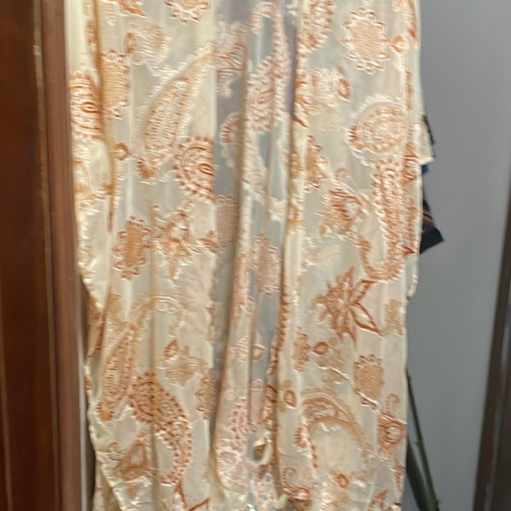 Elegant Cream and Orange Kimono